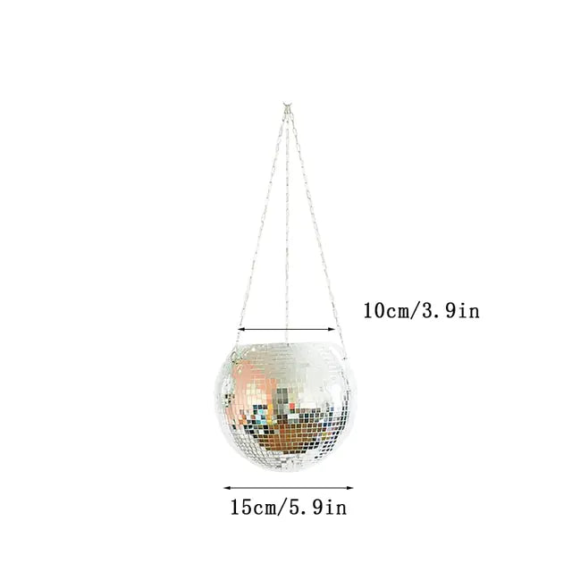 Disco Ball Flower Hanging Vase My Store