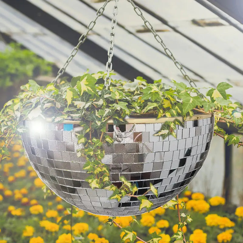 Disco Ball Flower Hanging Vase My Store